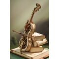 RoboTime 3D drevená mechanická skladačka Kúzelné violončelo - poškodený obal